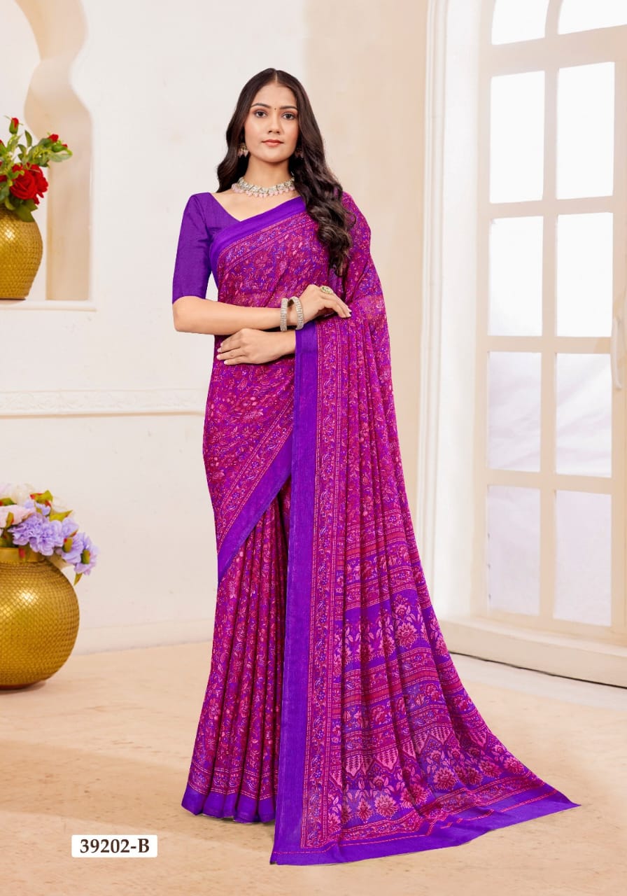 Star Chiffon 183 By Ruchi Daily Wear Chiffon Saree Wholesale Online